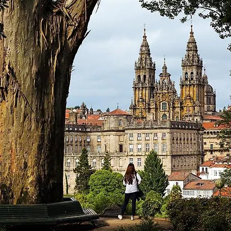 De Diseno Centrico Con Terraza Espectacular Apartman Santiago de Compostela